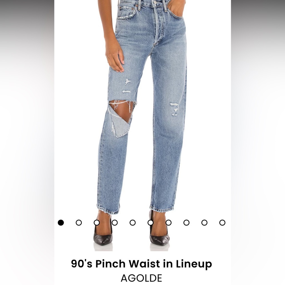 AGOLDE SIZE 26 90s Pinch waist ripped jeans